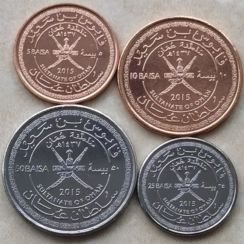 Набор из 4 монет Оман 2015 Edition Asia 100% Real Original Coin Новинка | Дом и сад