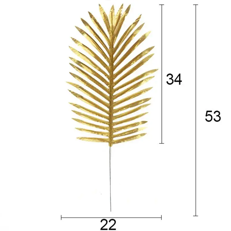 

30pcs Creative Leaves Decor Artificial Plants Leaves Ornament for Wedding Hawaii (Golden)