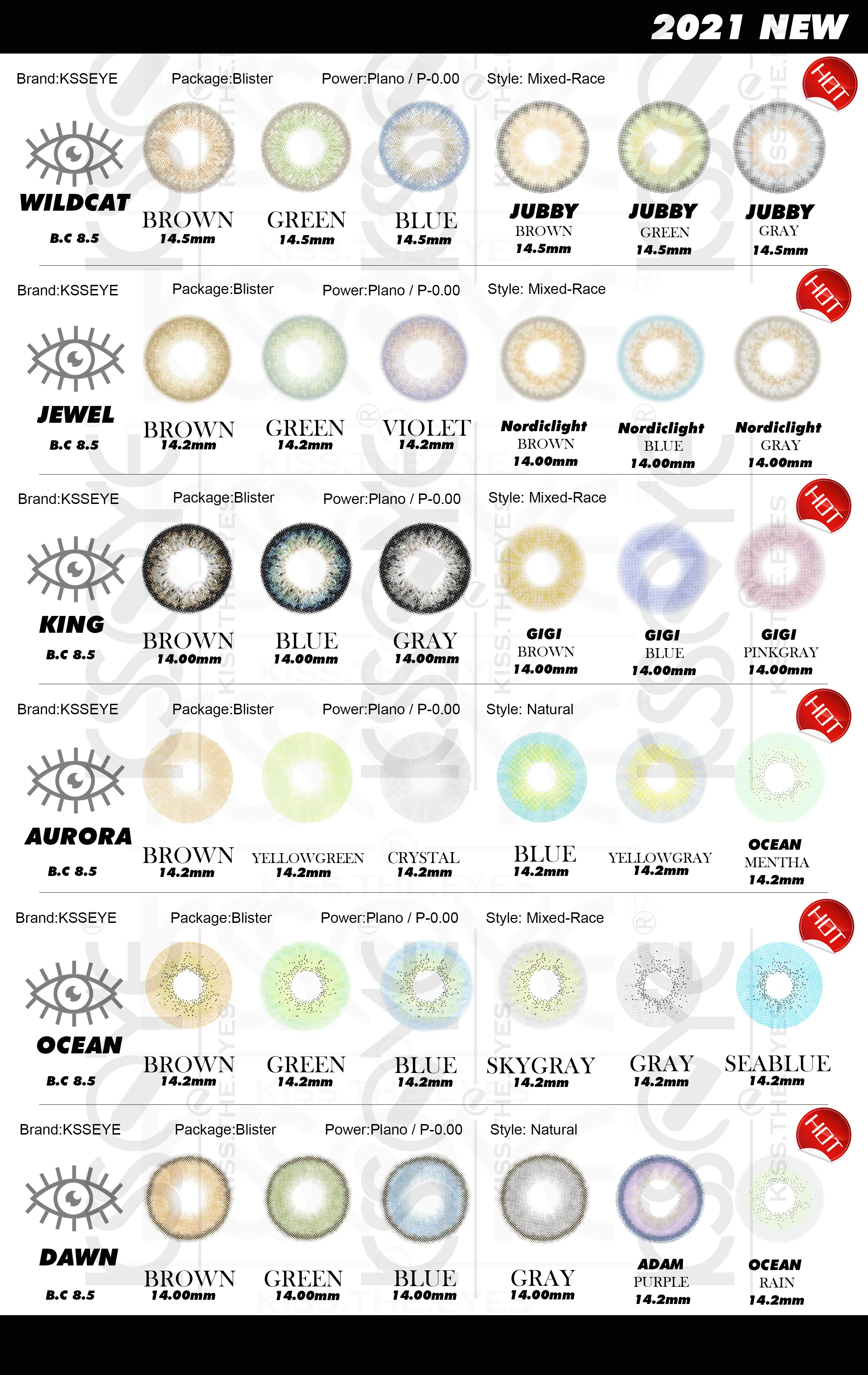 

KSSEYE Wholesale Contact Lenses Color Contact Lenses Payment Link Of Mixed Colors