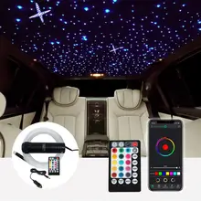 12V Car Roof Star Light Interior LED Fiber Optic Light Starry Laser Atmosphere Ambient Projector Galaxy Lights Home Decor 300PCS