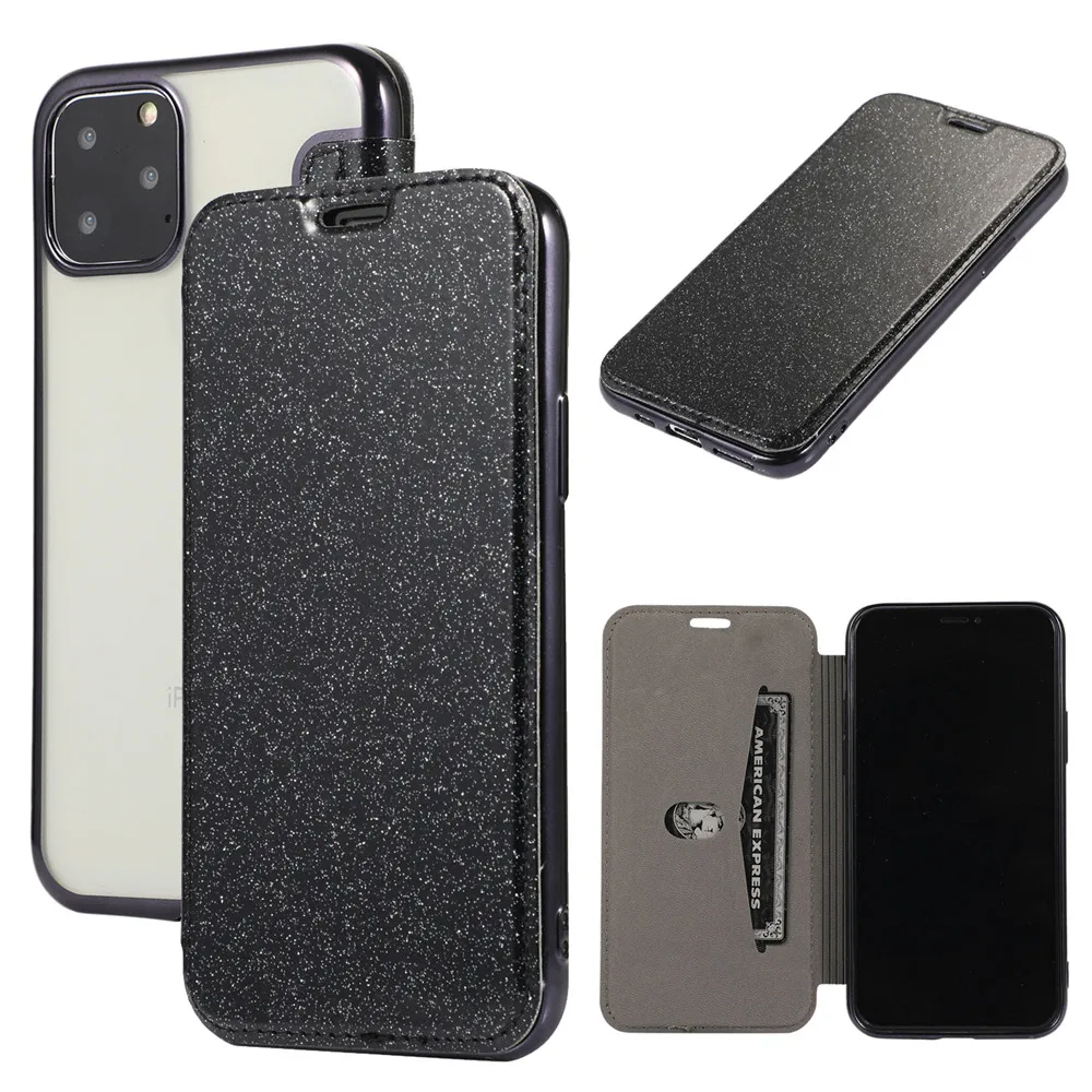 Бумажник Флип-книжка чехол для телефона из искусственной кожи для iPhone 11 на iPhone 11 Pro Max прозрачная задняя крышка для iPhone XR X XS Max