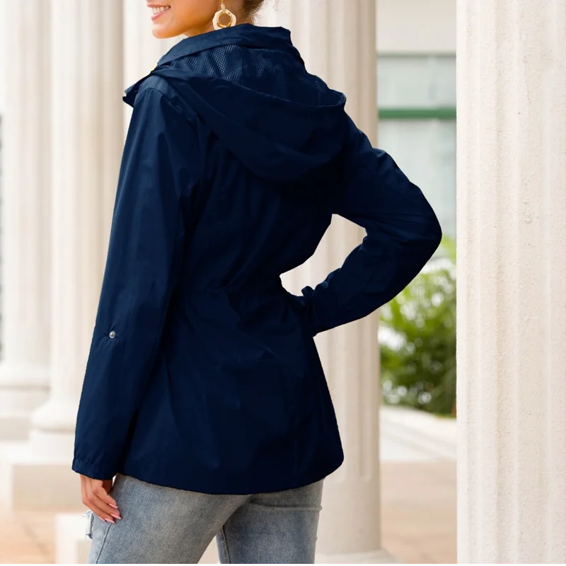 

Fashion Yellow Thin Coat With Hooded Solid Color Basic Jacket Women Slim Casual Jacket Zipped Green Ladies Jacket Hooded Female