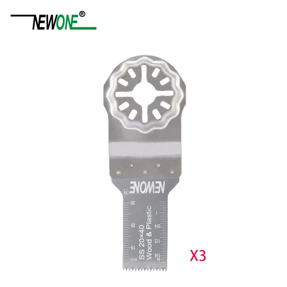 NEWONE Starlock 10 мм/20 мм/32 мм пилы из нержавеющей стали подходят мощные Осциллирующие инструменты многофункциональный инструмент для резки дерева - Цвет: 20mm 3PCS