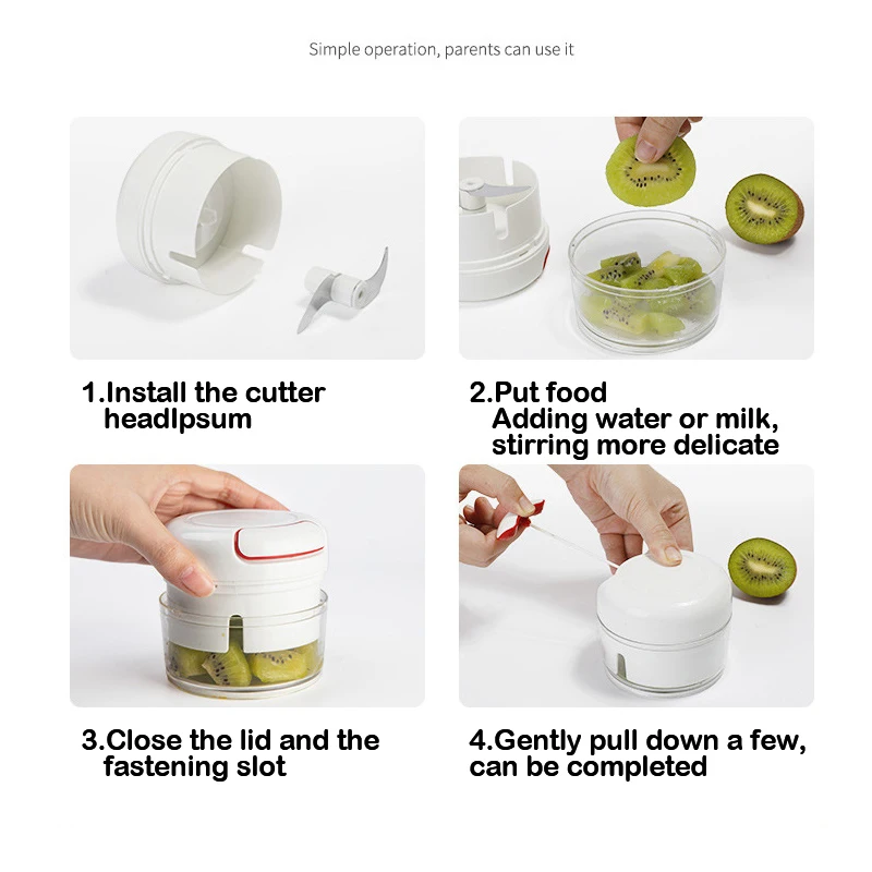 

170ml Baby Foods Grinder Feeding Batter Fast Safety Processor Kid Dish Feeder Feeding Food Chopper Infant Food Mills Tools