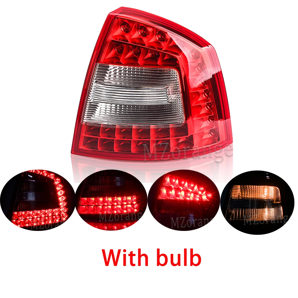With bulb MZORANGE светодиодный реальные светильник для SKODA Octavia A6 для RS 2009 2010 2011 2012 2013 авто-Стайлинг светодиодный автомобиль Задние огни хвост светильник - Цвет: With bulb