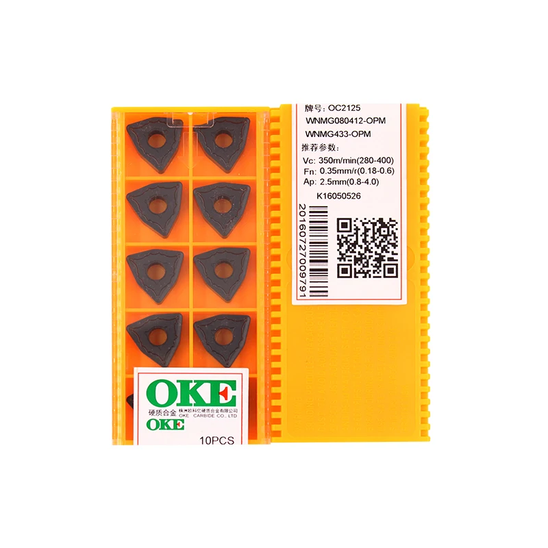 

WNMG080412-OPM OC2125 100% Original China OKE carbide insert with the best quality 10pcs/lot free shipping