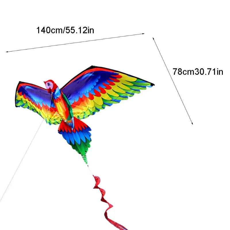 

Fantastic 3D Parrot Kite Single Line Flying Kites with Tail and Handle for Adult and Kid Classical Outdoor Sport
