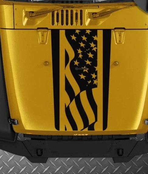 Для Jeep Wrangler TJ LJ JK полосы с американским флагом виниловая наклейка на капот