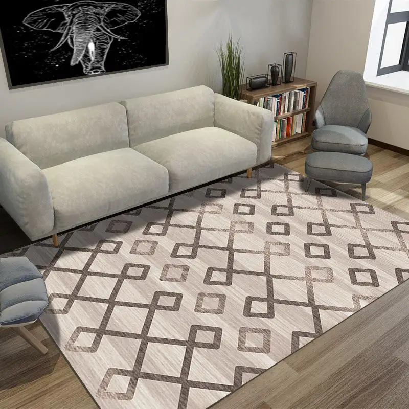 

Geometric Modern Art Living Room Carpets Home Nordic Bedroom Bedside Blanket Area Rug Large Soft Study Room Teppich Rugs Floor