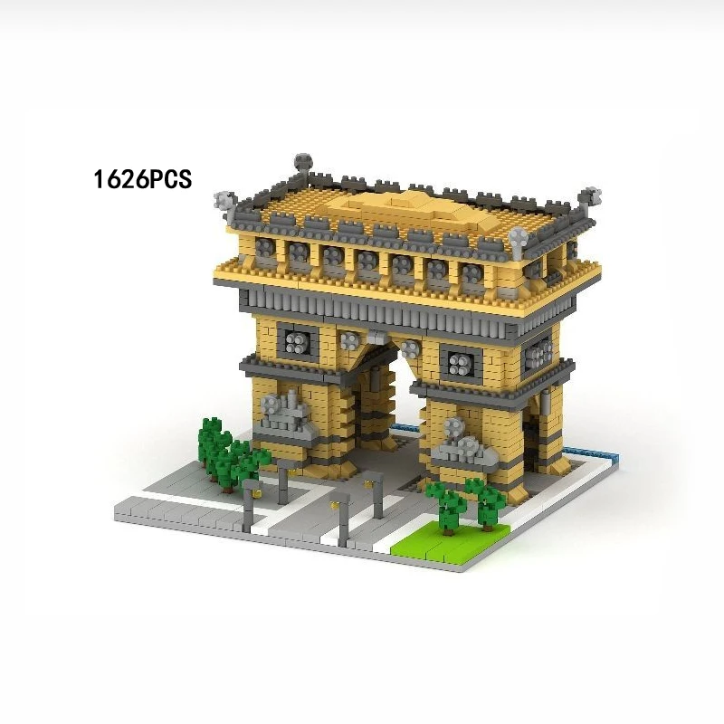 Всемирно известная историческая архитектура nanobricks Париж Франция Триумфальная