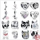 Женский браслет Pandora из серебра 925 пробы с подвесками в виде собаки