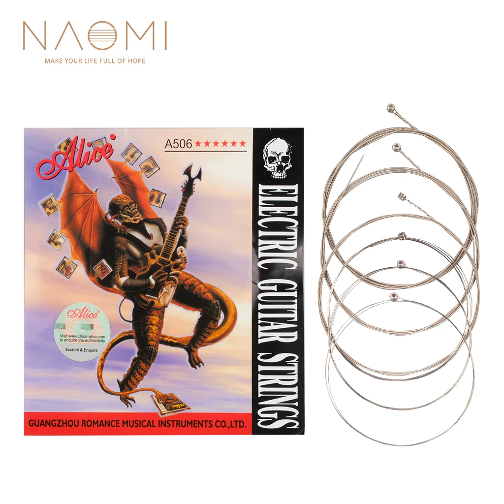 Naomi Alice Электрогитары строка A506-L струны 008 Для 038 дюймов покрытием Сталь Никель