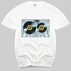 Летняя мужская футболка бренда teeshirt Старая школа Лента Dj виниловая Ретро кассета 80-х музыкальная футболка 90-х годов новая хлопковая Мужская футболка