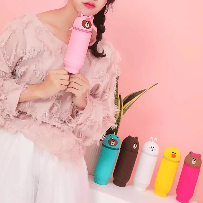 Pencil Case School Supplies Estuche Escolar Pennen Etui Large Astuccio Porta Penne School Trousse Scolaire Style Silicone Bag