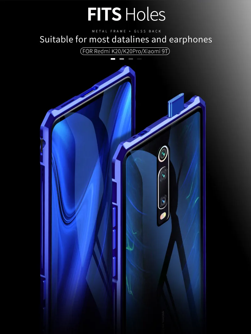 Металлический бампер для Xiaomi mi 9 t Pro, металлический корпус, прозрачная стеклянная задняя крышка для Xiao mi 9 t mi 9 t, роскошный противоударный