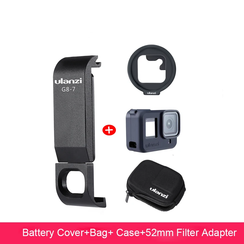 kit 2 Ulanzi G8-7 Gopro 8 крышка батареи Съемная крышка батареи type-C порт зарядки для Gopro Hero 8 аксессуары - Цвет: kit 2