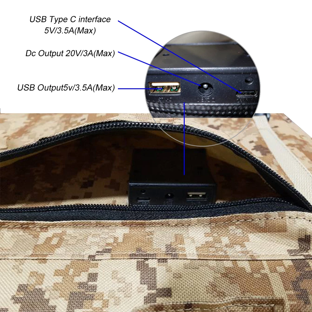 Balaike 60 Вт солнечная панель 5 в USB и 20 DC выход портативный складной внешний