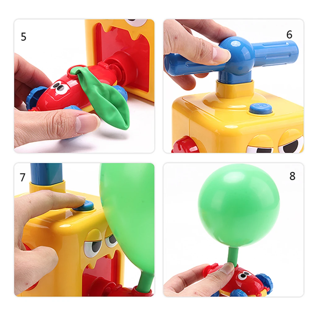 

Kids Inertial Power Balloon Car Developmental Game Set Toddler Educational Toys