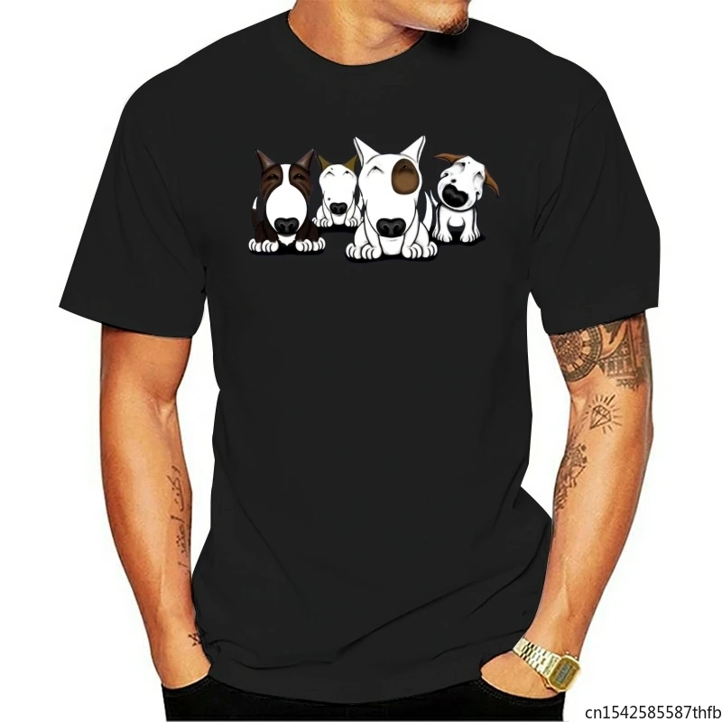 

Bull Terrier Tshirt Printing Pattern Men and Women with The Same Casual Daily Tops Tees