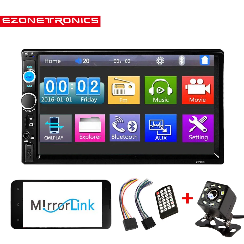 Автомагнитола с Bluetooth 7 дюймов 2 din сенсорный экран стерео MP3 MP5 плеер USB/FM/AUX/SD