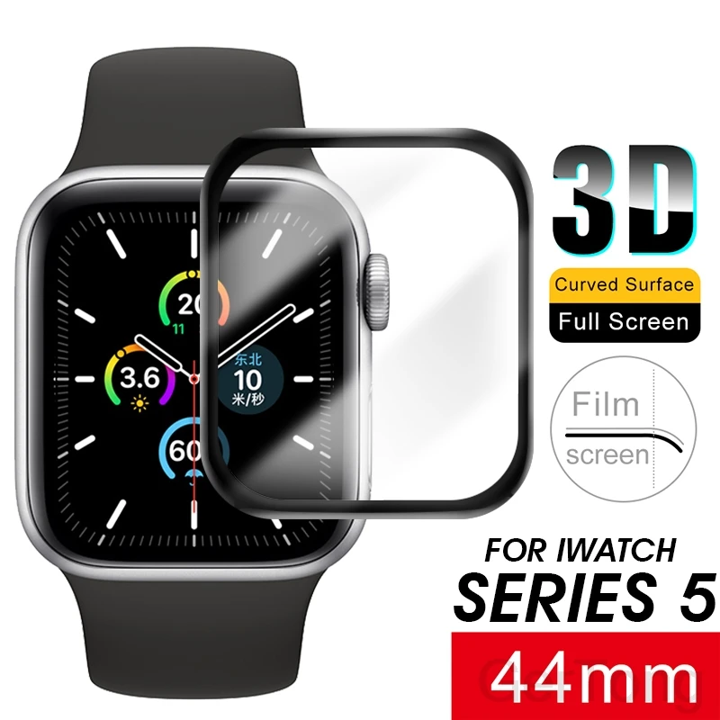 Для Apple Watch 5 6 40 44 мм 3D полное покрытие закаленное стекло для iwatch band Series 6SE Защитная