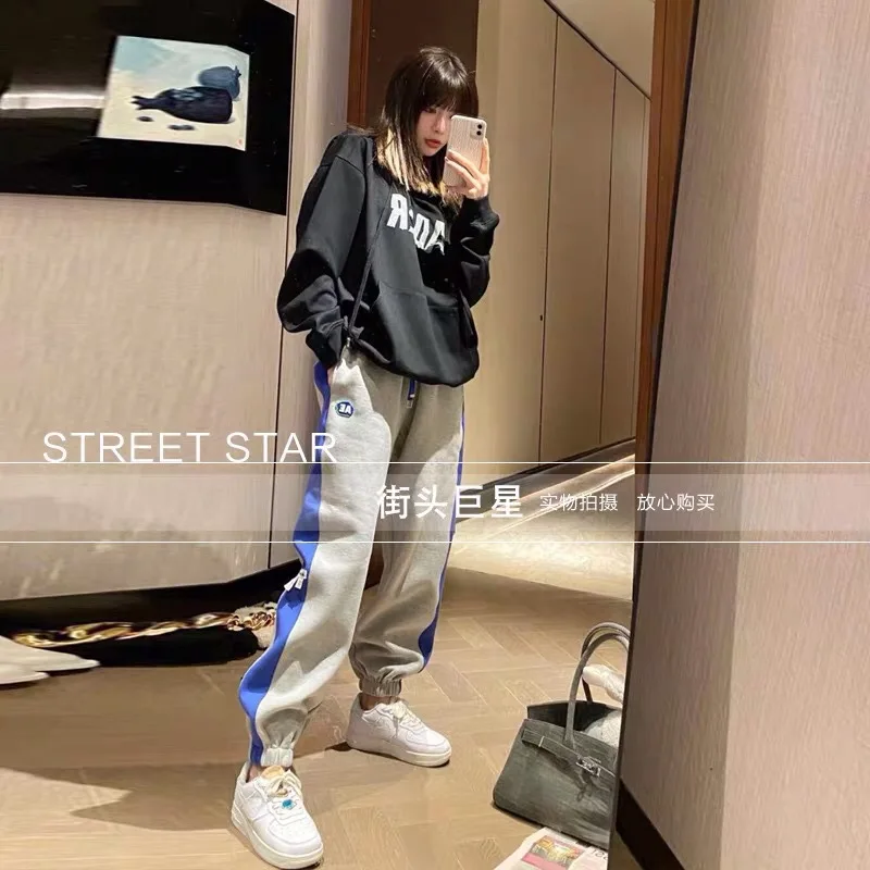 

Spring men's and women's leisure sports Korean fashion lovers pants 09
