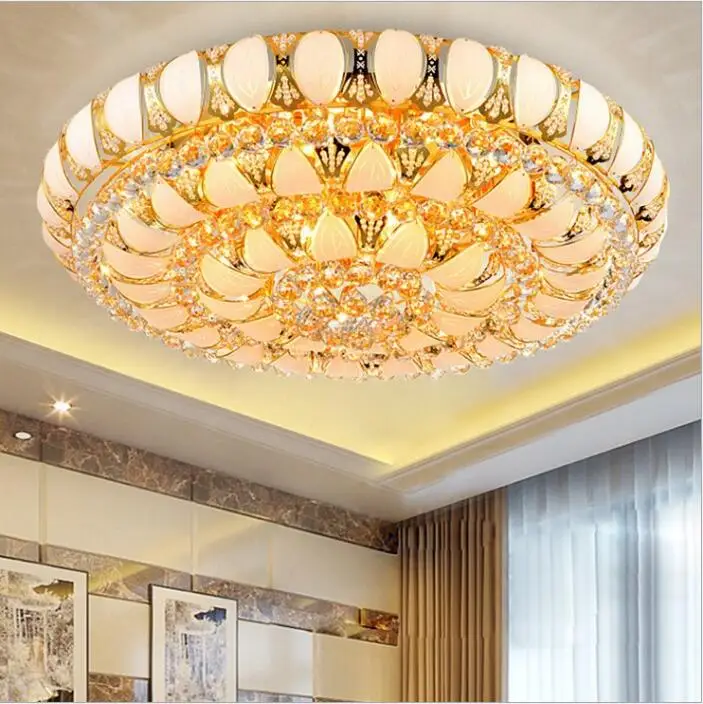 Круглая потолочная лампа для крыльца хрустальная Светодиодная с изображением