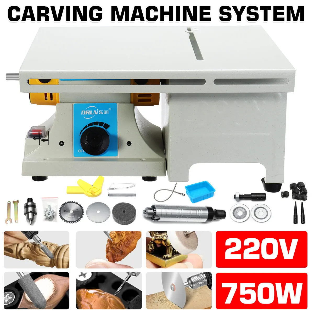 

750W 220V Mini Table Saw Handmade Woodworking Electric Bench Saw DIY Hobby Model Crafts Cutting Tool 150mm Circular Saw Blade