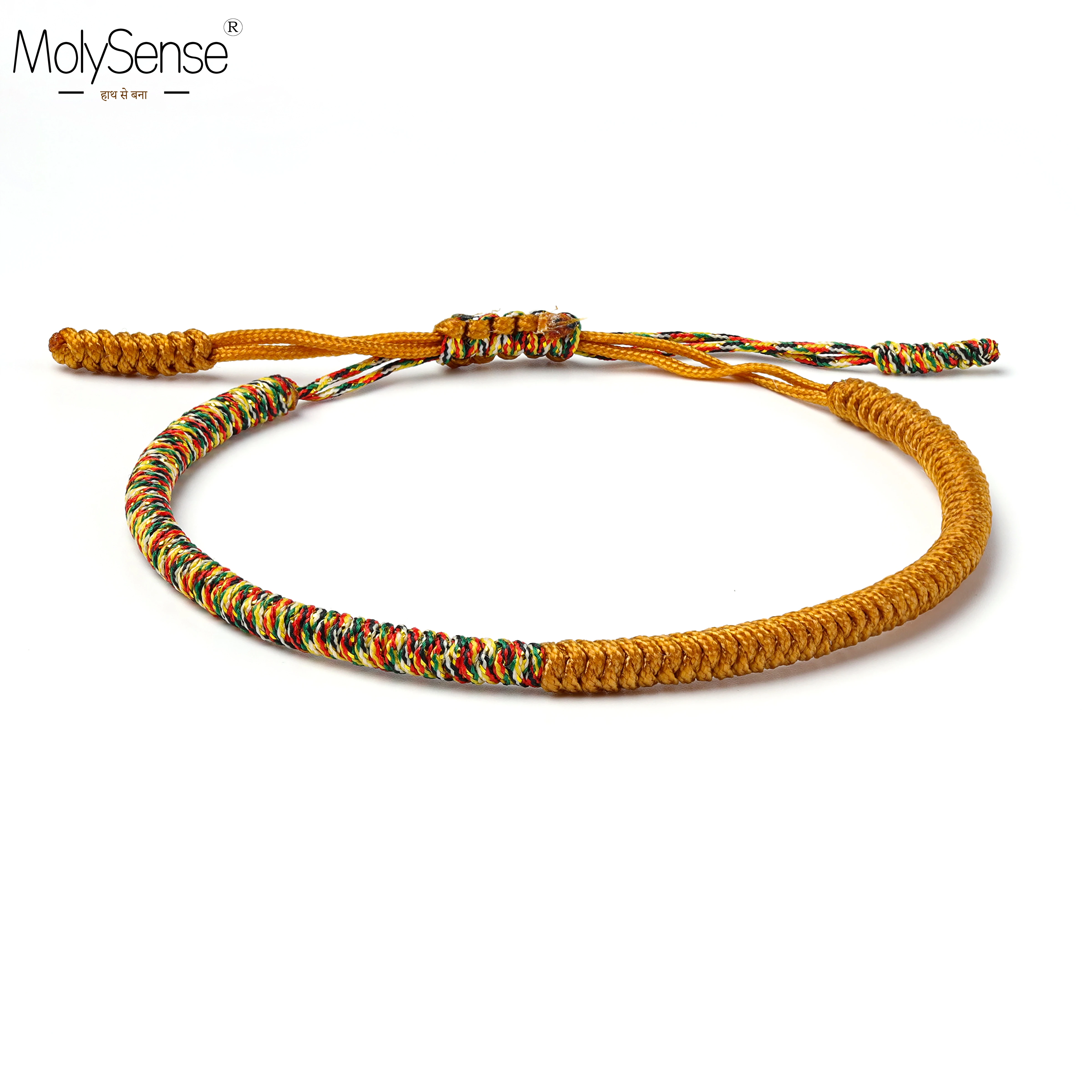 

MolySense Tibetan Buddhist Love Lucky Charm Tibetan Bracelets & Bangles For Women Men Handmade Knots Braided Rope Budda Bracelet