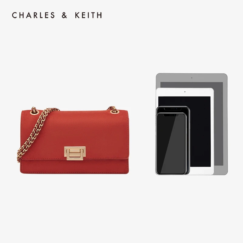 CHARLES＆KEITH Новинка на Весну 2020г. CK2-20840180-5 Женская сумка плечо Металлическая Пряжка с