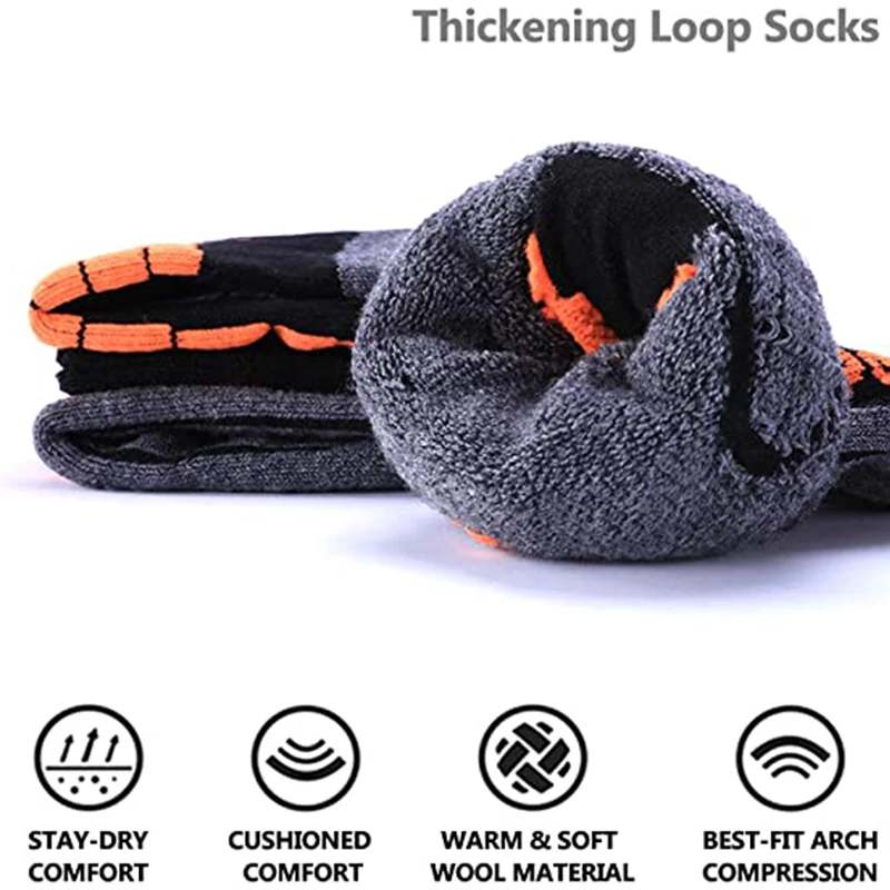 Профессиональные шерстяные зимние спортивные лыжные носки для мужчин и женщин