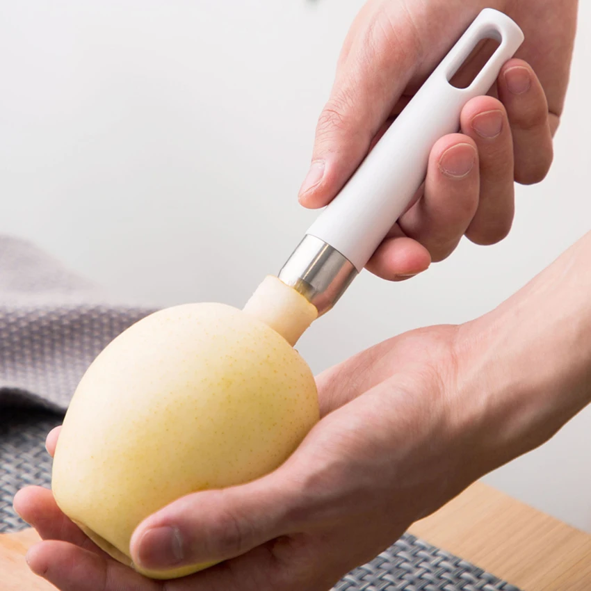 

Stainless Steel Fruit Core Remover Tool with Frosted Handle Quick Apple or Pear Corer for Home & Kitchen Sharp Serrated Blade
