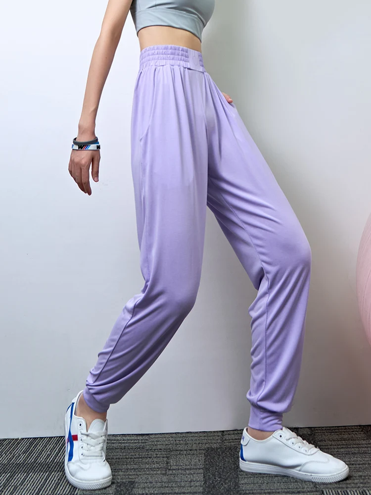 

Loose leggings sports pants women running high waist casual trousers autumn thin yoga fitness pants trend