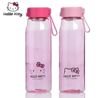 hello kitty fashionable plastic material portable handle student water cup simple 650ml leak proof children water cup