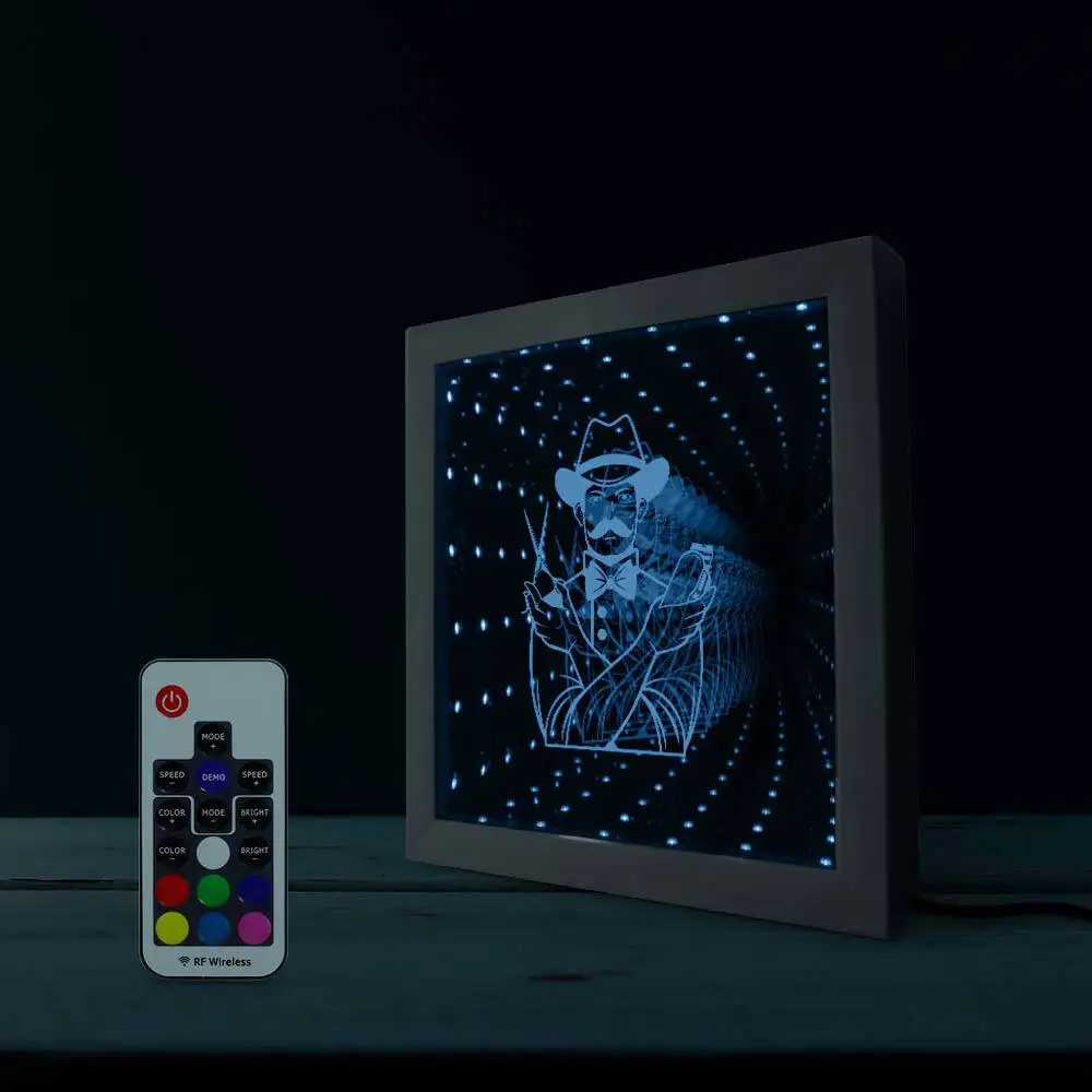 Парикмахерская декоративная ошеломляющая Оптическая иллюзия зеркальная рамка