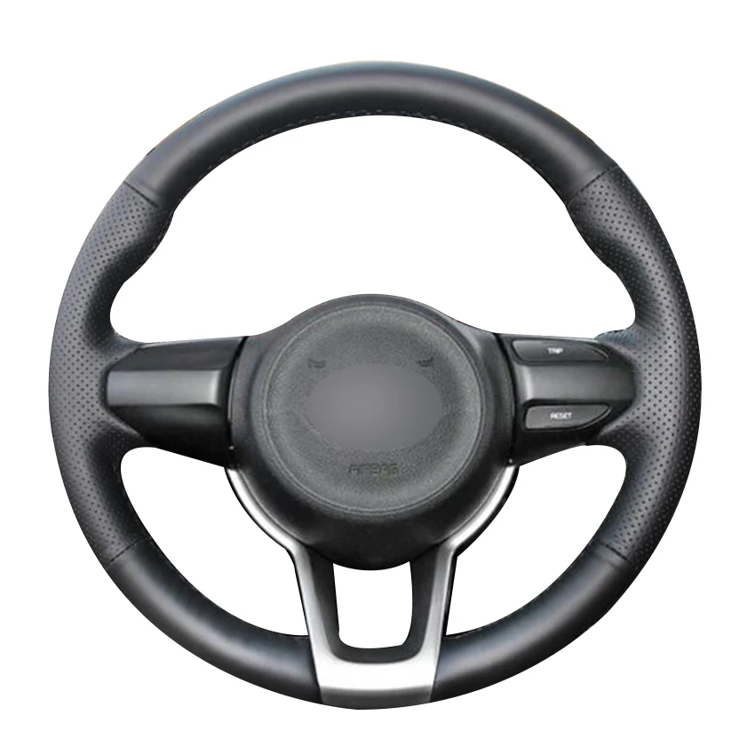 Black Synthetic Leather Steering Wheel Cover for Kia Rio 2017-2019 Rio5 2019 K2 Picanto Morning | Автомобили и мотоциклы