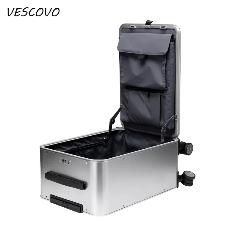 Чемодан на колесиках VESCOVO для мужчин и женщин высококачественный чемодан из