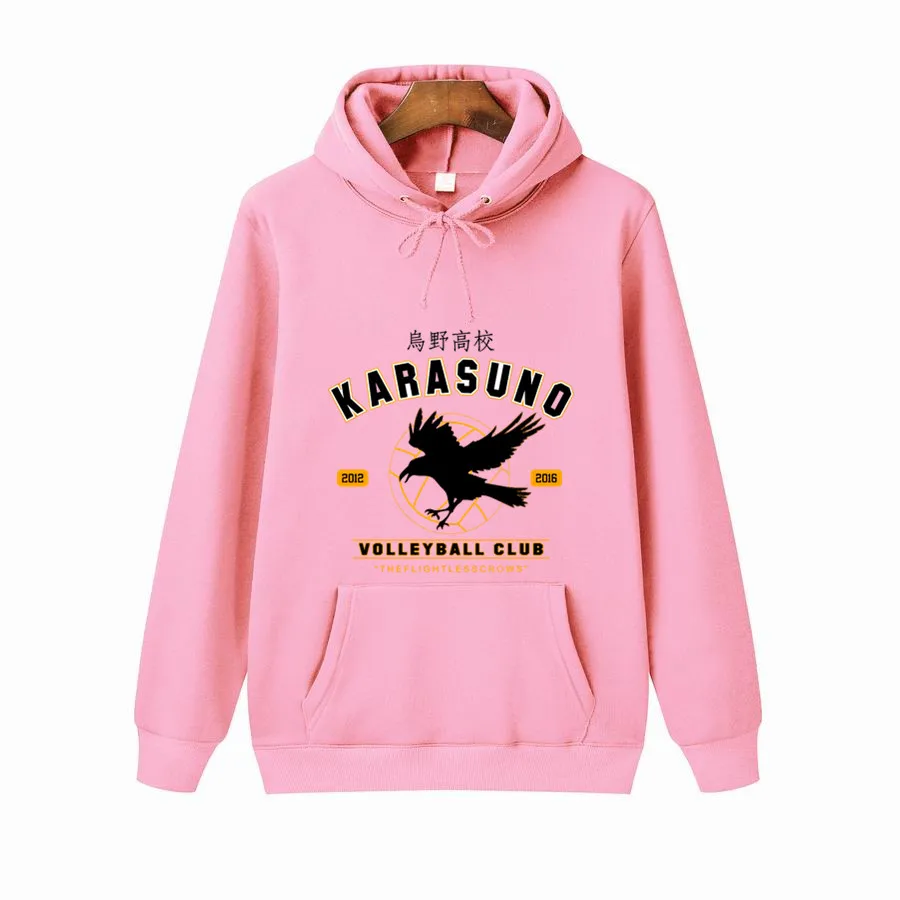 

Горячие мультфильмы Haikyuu толстовки мужские Смешные Женские Harajuku Karasuno Fly высокие графические свитшоты унисекс Топы мужские