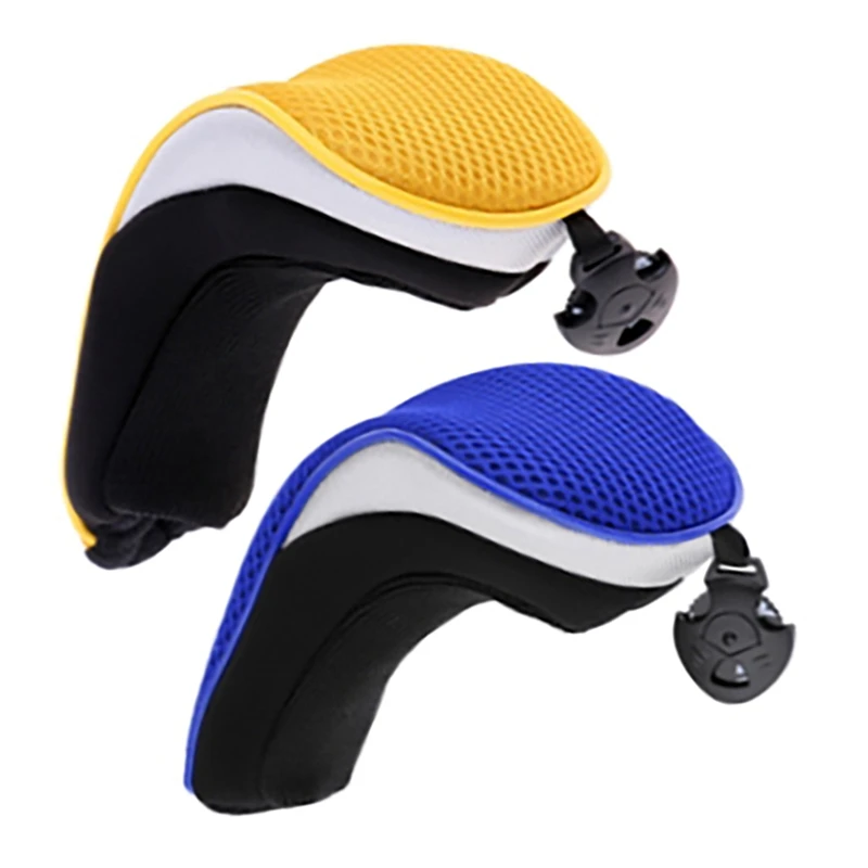 

2 предмета для игры в гольф клуб шлем Гибридный головной убор протектор чехол со сменными номер тега, синий или желтый цвет)