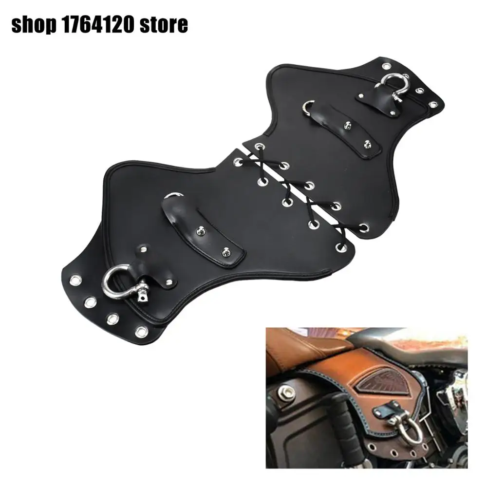 

Мотоциклетные тепловые защитные дефлекторы из искусственной кожи черного цвета для Harley Sportster Touring FLHR Dyna Softail FLSTF универсальные модели