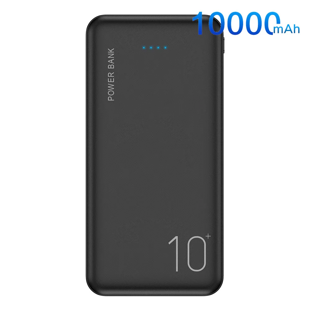10000mAh Black FLOVEME внешний аккумулятор 20000 мАч, мини внешний аккумулятор 10000 мАч, мобильный зарядный внешний аккумулятор для samsung Xiaomi, повербанк - Цвет: 10000mAh Black