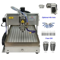 4 axis 1 5kw usb cnc router 3020 metal cnc cutting milling machine water tank