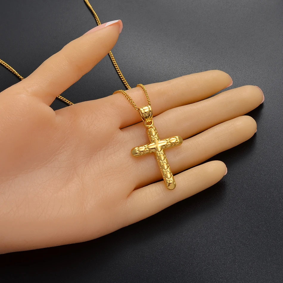 Подвески с крестом Anniyo мужские и женские подвески золотого цвета крестами