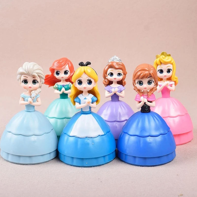 Лидер продаж Принцесса Диснея Qposket коробка сюрпризов замороженная Эльза Анна