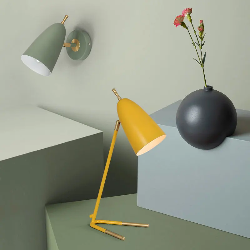 Скандинавский Лофт Светодиодная настольная лампа Macaron современный светильник