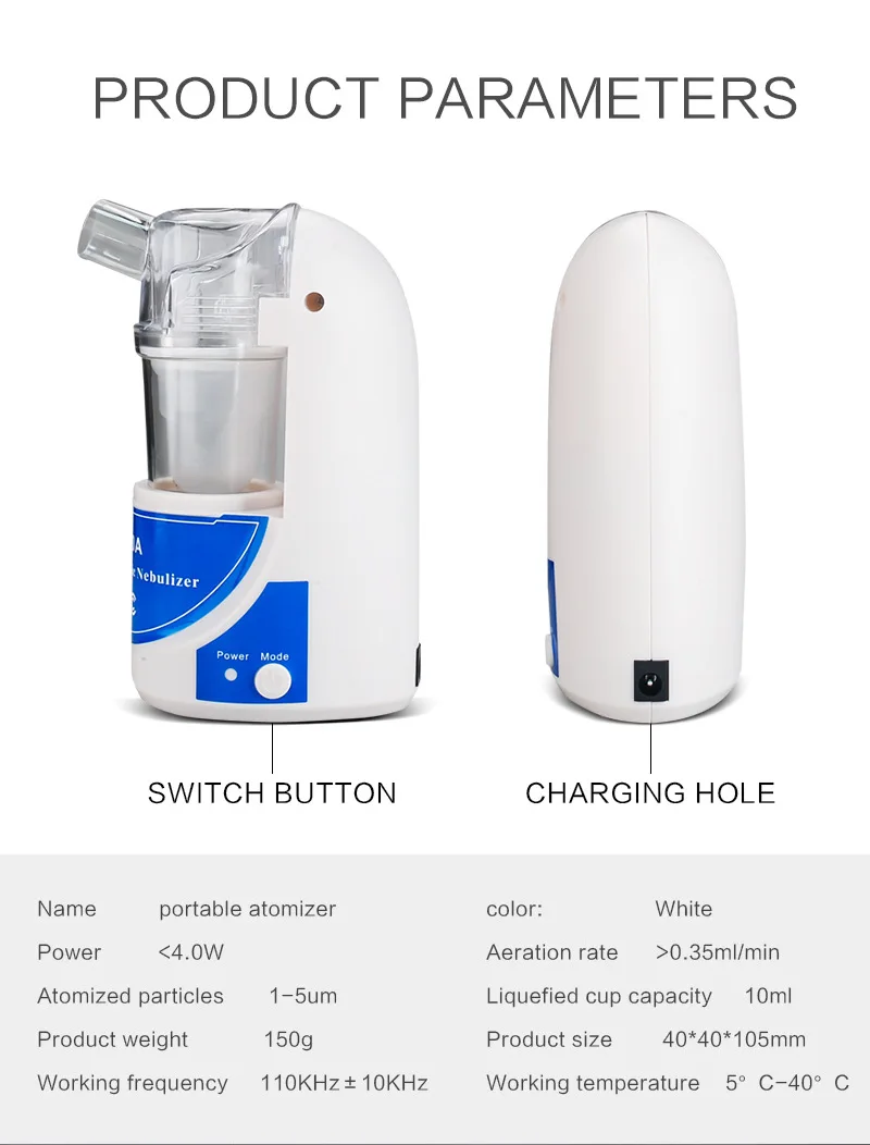 

Home Ultrasonic Nebulizer Compact And Portable Inhalers Nebulizer Mist Discharge Asthma Inhaler Mini Automizer Adults Children