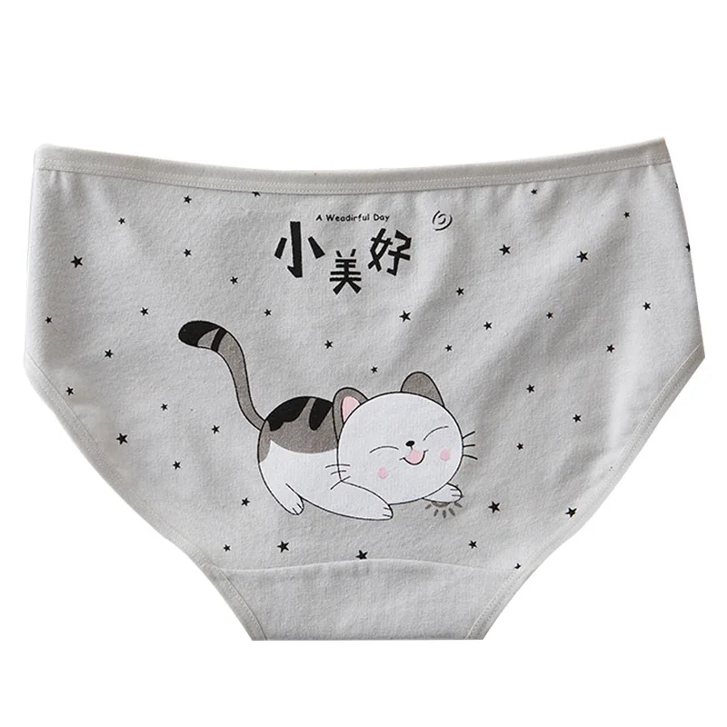 Нижнее белье для подростков 4 шт. удобные хлопковые трусы с мультяшным рисунком