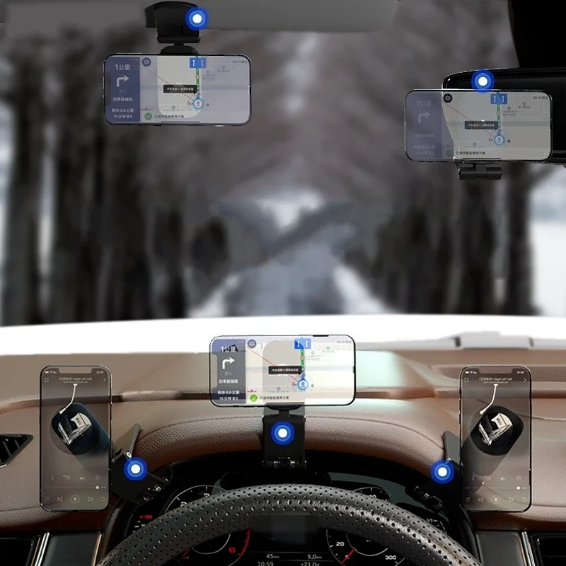 car magnetic phone holder dashboard mount 360 degree adjustable hud mini silent auto gps navigation bracket for iphone 13 xiaomi free global shipping
