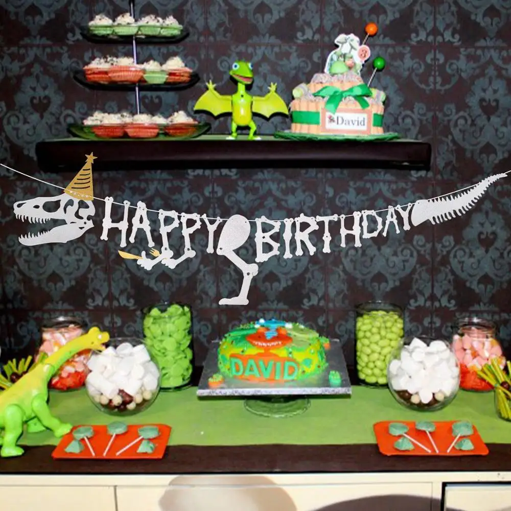 QIFU динозавр одноразовая посуда Динозавр тематическая вечеринка на день рождения