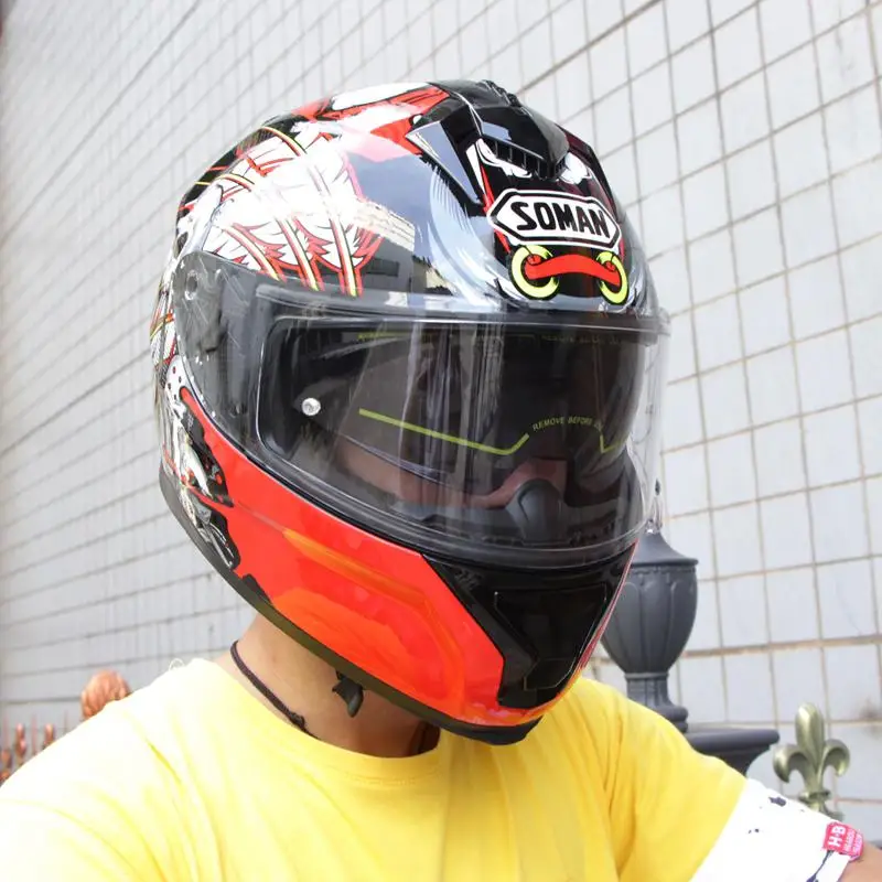 Мотоциклетный гоночный шлем для мужчин и женщин мужской мотоциклетный с